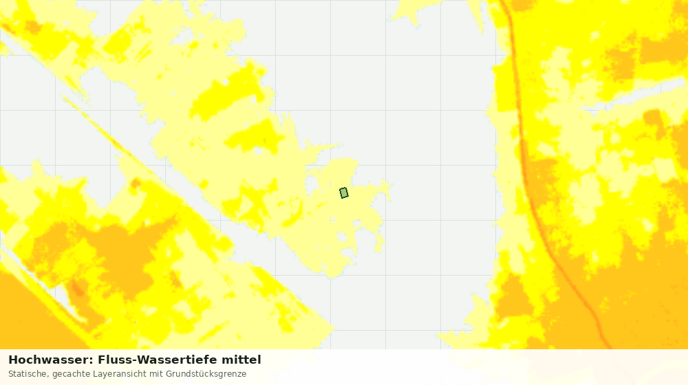Statische Kartenansicht: Hochwasser: Fluss-Wassertiefe mittel