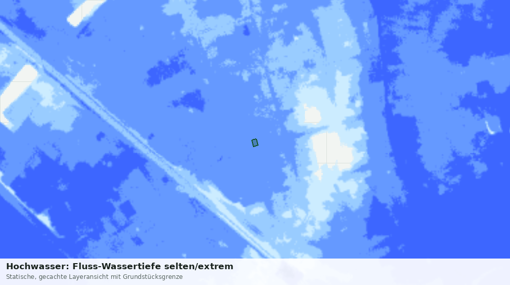 Statische Kartenansicht: Hochwasser: Fluss-Wassertiefe selten/extrem