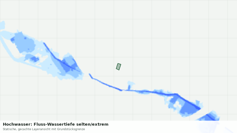 Statische Kartenansicht: Hochwasser: Fluss-Wassertiefe selten/extrem