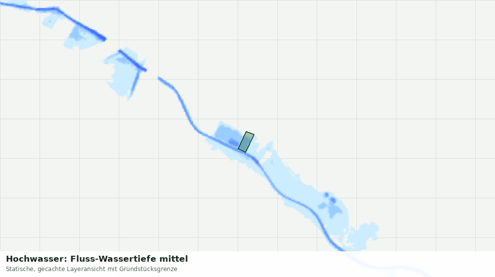 Statische Kartenansicht: Hochwasser: Fluss-Wassertiefe mittel