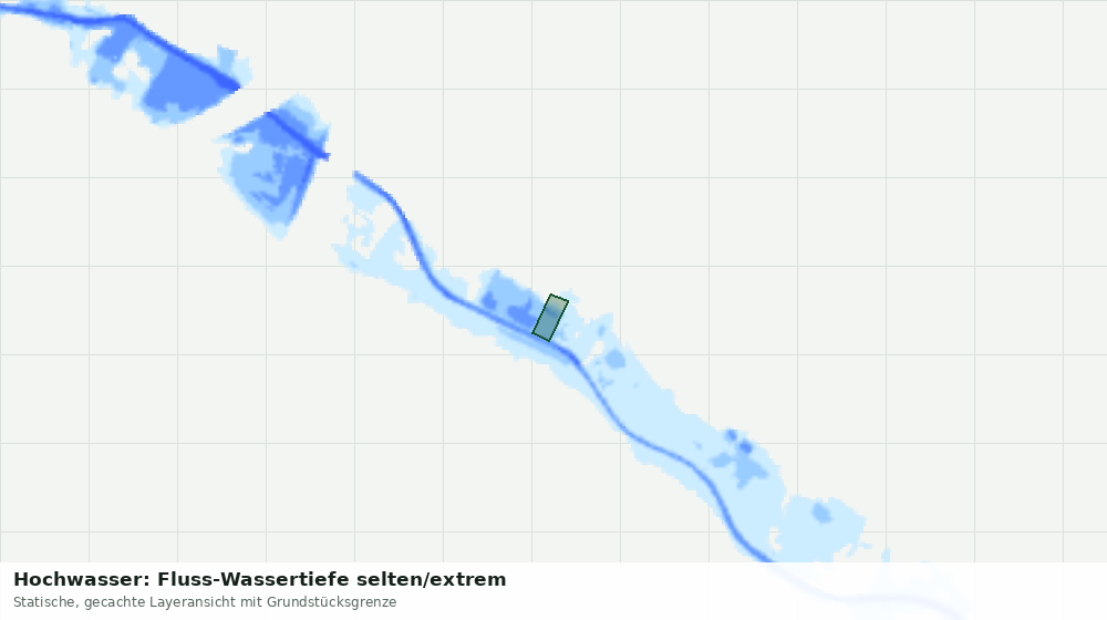 Statische Kartenansicht: Hochwasser: Fluss-Wassertiefe selten/extrem