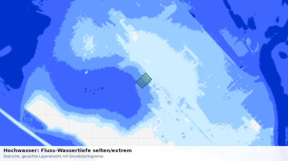Statische Kartenansicht: Hochwasser: Fluss-Wassertiefe selten/extrem