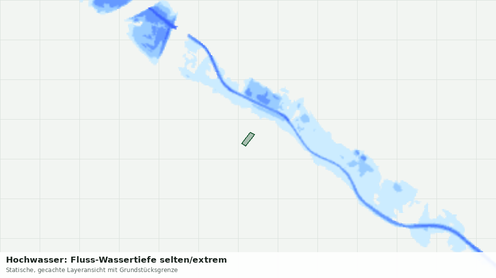 Statische Kartenansicht: Hochwasser: Fluss-Wassertiefe selten/extrem