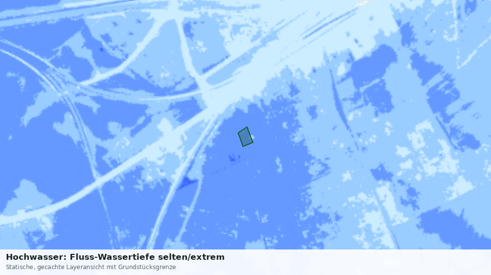Statische Kartenansicht: Hochwasser: Fluss-Wassertiefe selten/extrem