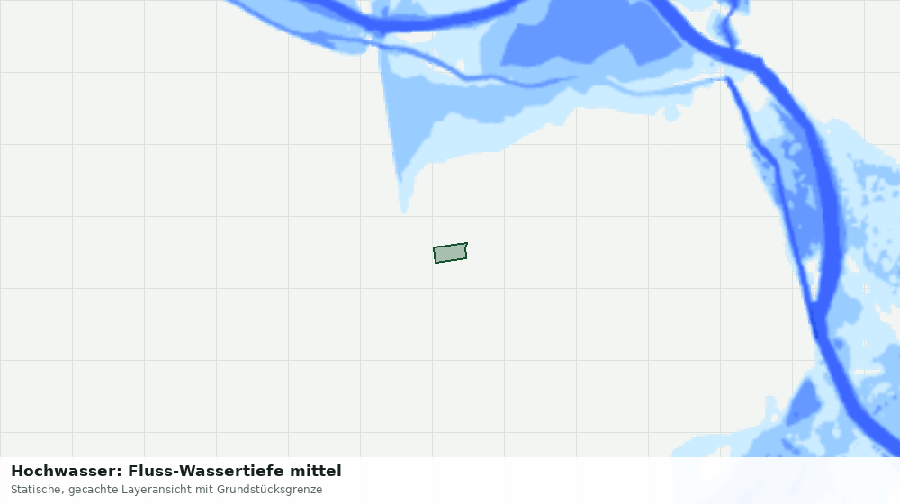 Statische Kartenansicht: Hochwasser: Fluss-Wassertiefe mittel