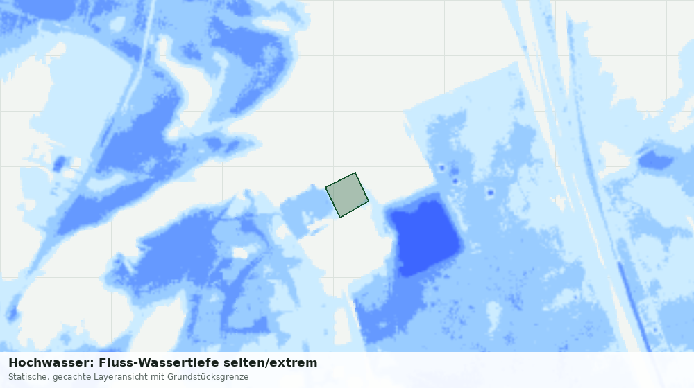 Statische Kartenansicht: Hochwasser: Fluss-Wassertiefe selten/extrem