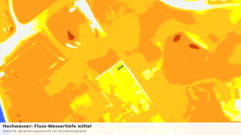 Statische Kartenansicht: Hochwasser: Fluss-Wassertiefe mittel