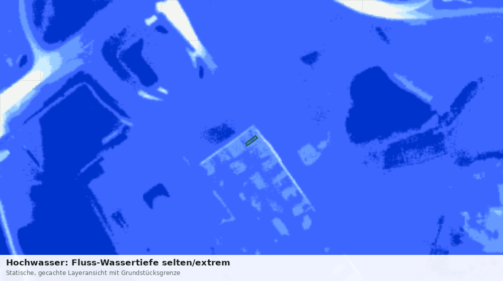 Statische Kartenansicht: Hochwasser: Fluss-Wassertiefe selten/extrem
