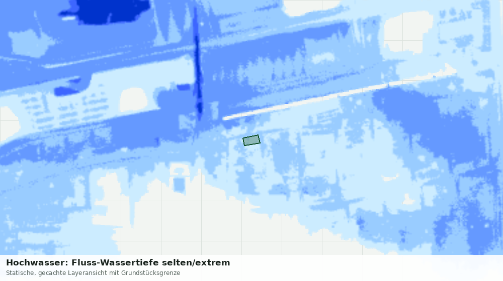 Statische Kartenansicht: Hochwasser: Fluss-Wassertiefe selten/extrem