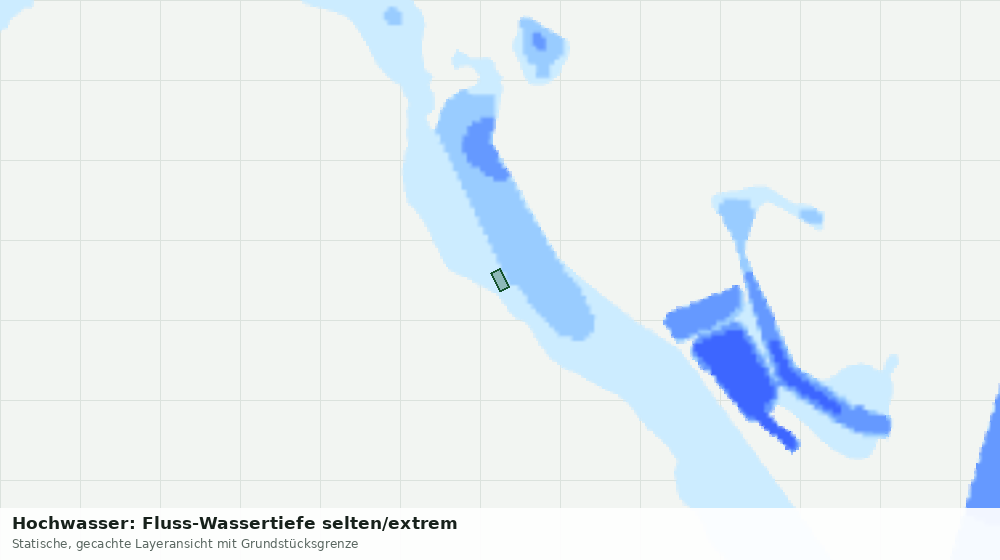 Statische Kartenansicht: Hochwasser: Fluss-Wassertiefe selten/extrem