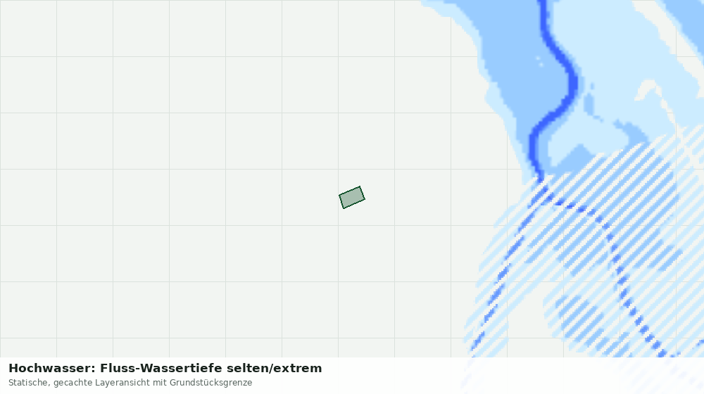 Statische Kartenansicht: Hochwasser: Fluss-Wassertiefe selten/extrem