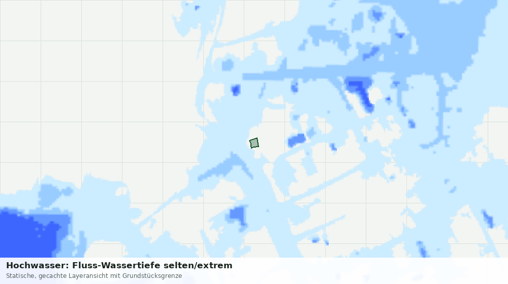 Statische Kartenansicht: Hochwasser: Fluss-Wassertiefe selten/extrem