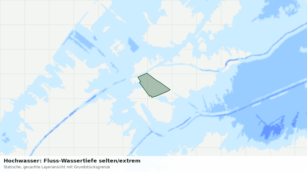 Statische Kartenansicht: Hochwasser: Fluss-Wassertiefe selten/extrem