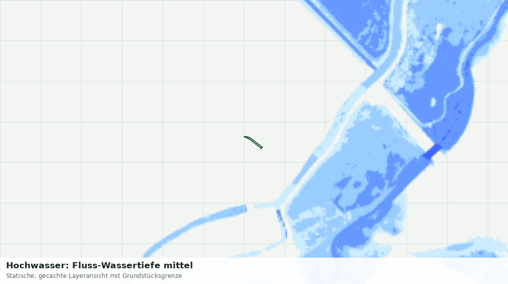 Statische Kartenansicht: Hochwasser: Fluss-Wassertiefe mittel