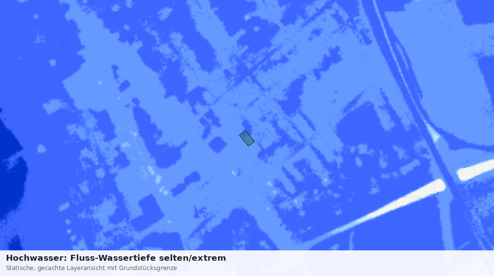 Statische Kartenansicht: Hochwasser: Fluss-Wassertiefe selten/extrem