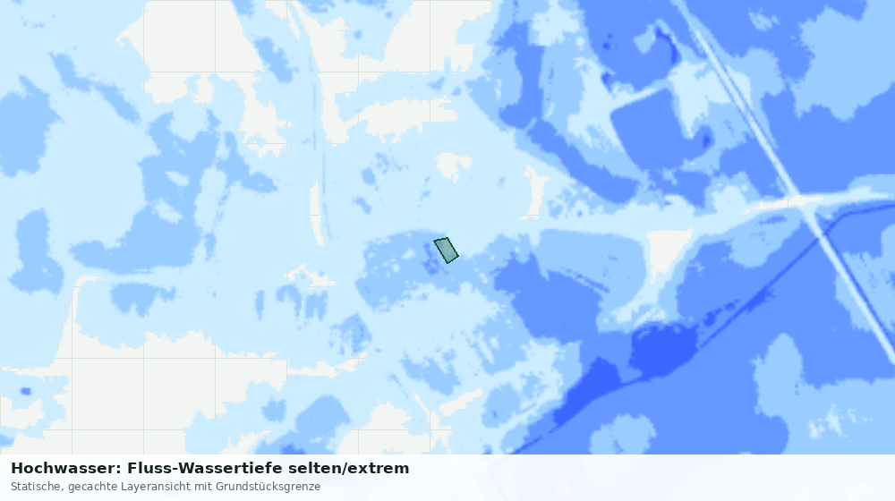 Statische Kartenansicht: Hochwasser: Fluss-Wassertiefe selten/extrem