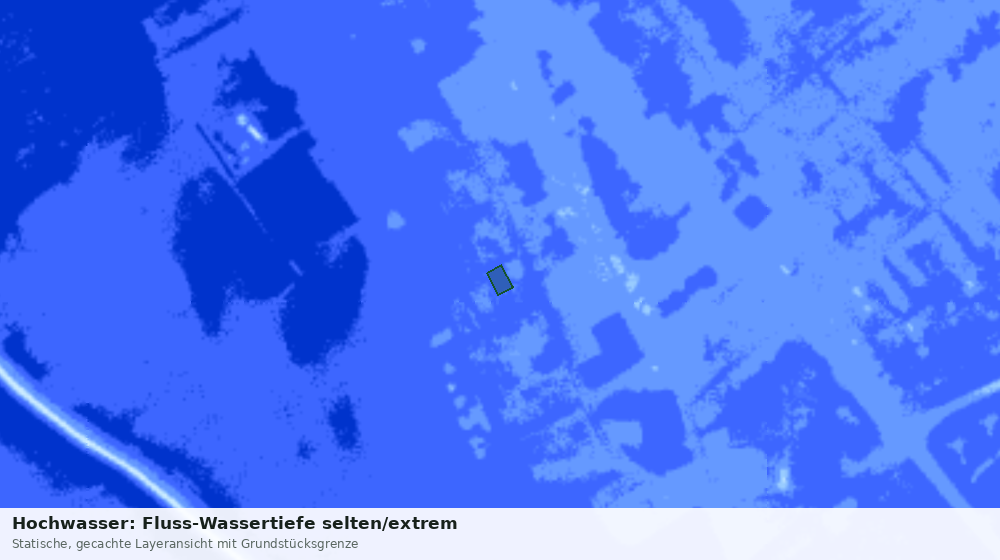 Statische Kartenansicht: Hochwasser: Fluss-Wassertiefe selten/extrem