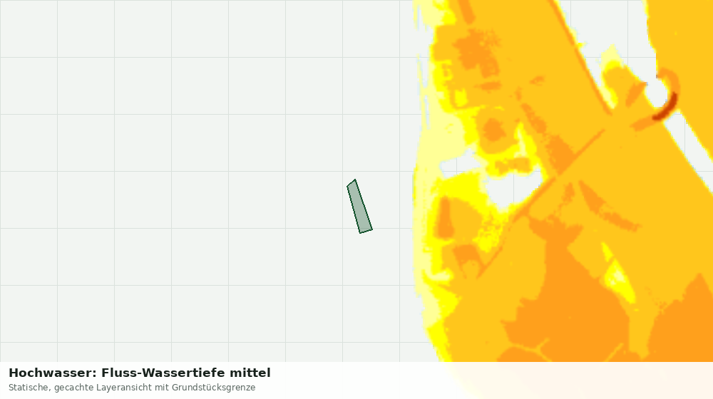 Statische Kartenansicht: Hochwasser: Fluss-Wassertiefe mittel