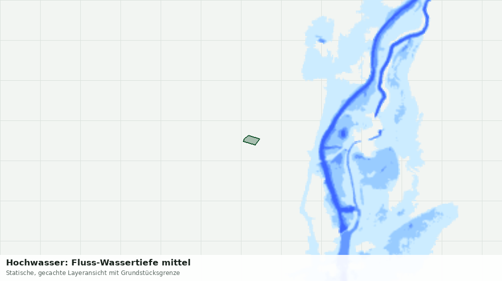 Statische Kartenansicht: Hochwasser: Fluss-Wassertiefe mittel