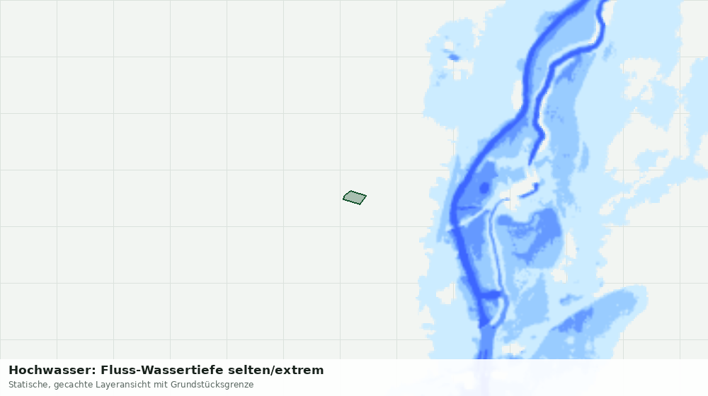 Statische Kartenansicht: Hochwasser: Fluss-Wassertiefe selten/extrem