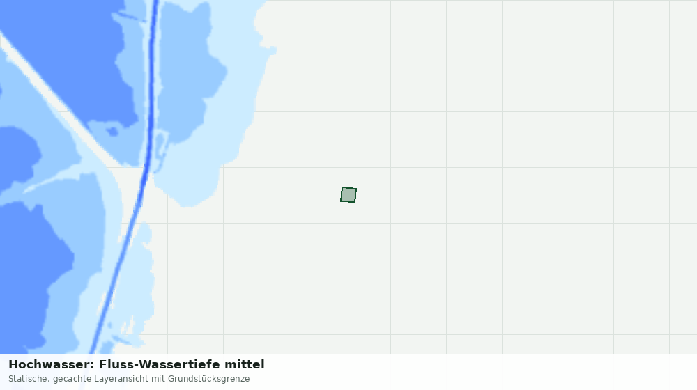 Statische Kartenansicht: Hochwasser: Fluss-Wassertiefe mittel