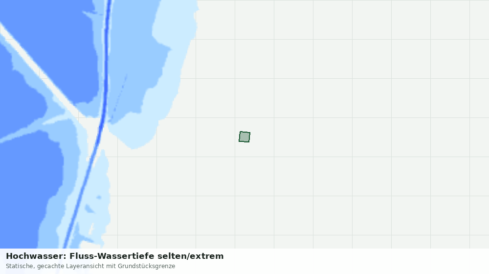 Statische Kartenansicht: Hochwasser: Fluss-Wassertiefe selten/extrem