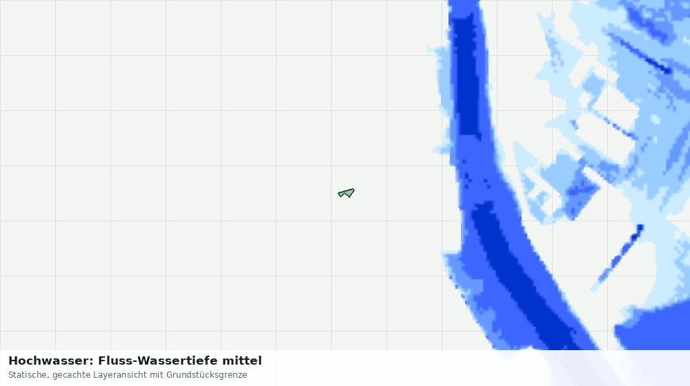 Statische Kartenansicht: Hochwasser: Fluss-Wassertiefe mittel