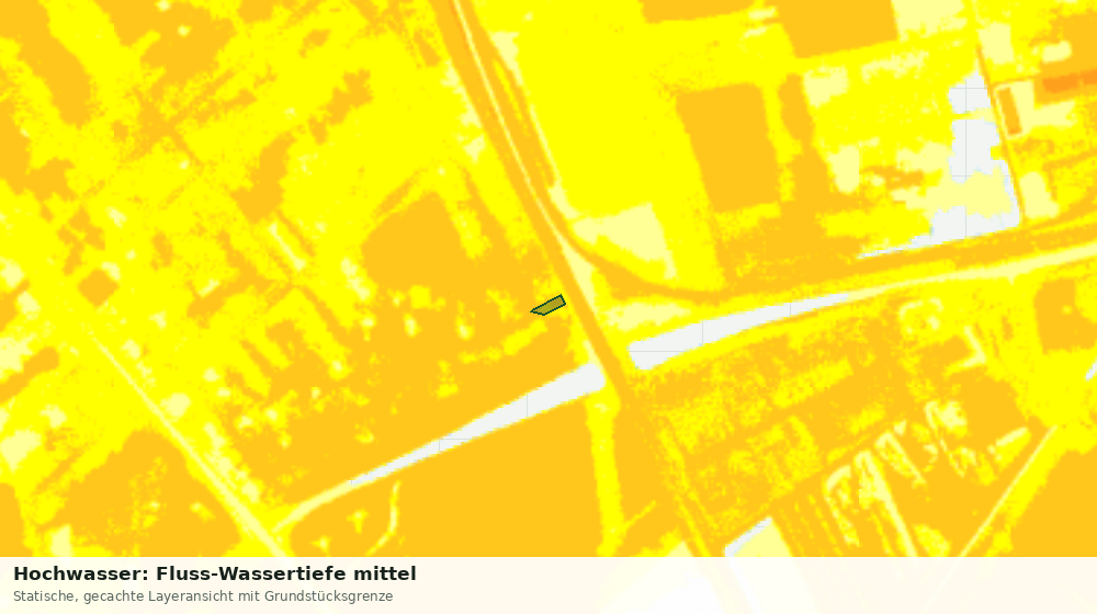 Statische Kartenansicht: Hochwasser: Fluss-Wassertiefe mittel