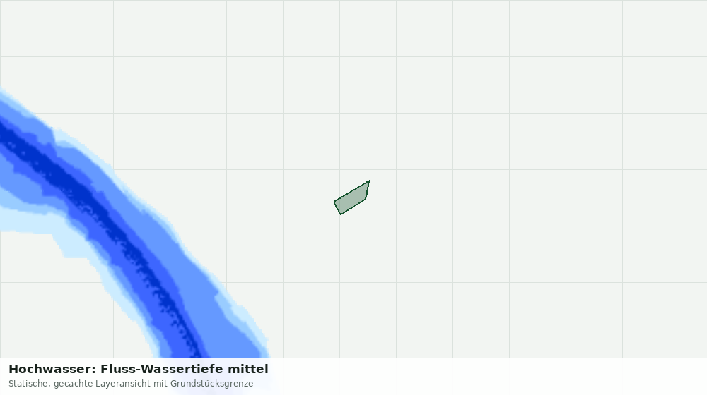 Statische Kartenansicht: Hochwasser: Fluss-Wassertiefe mittel