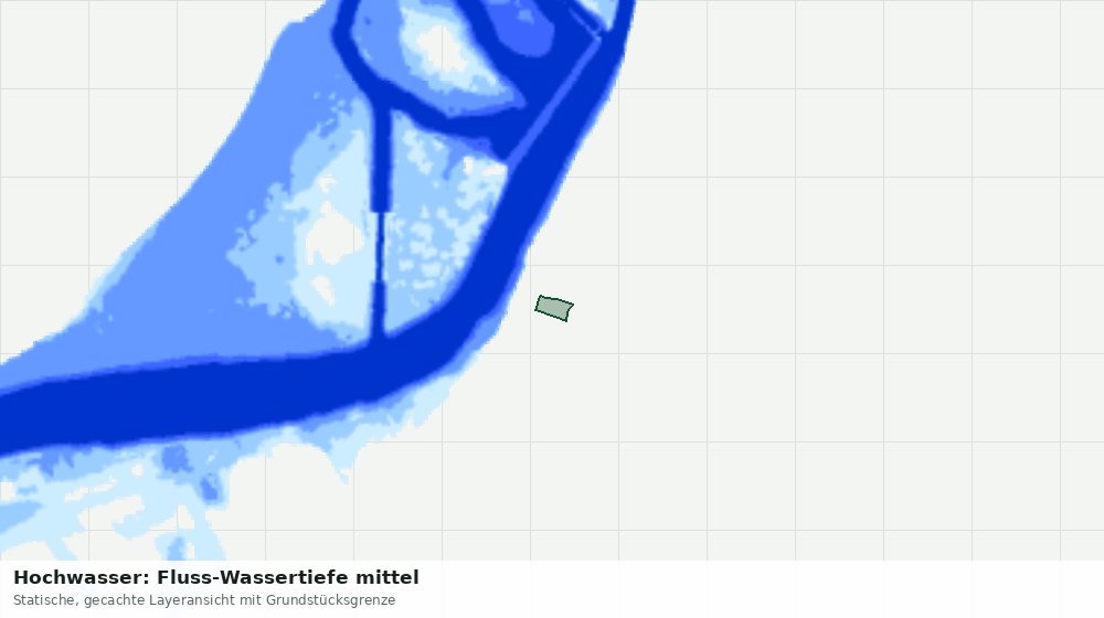 Statische Kartenansicht: Hochwasser: Fluss-Wassertiefe mittel