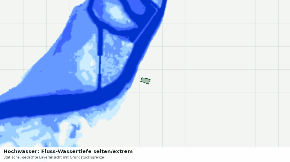 Statische Kartenansicht: Hochwasser: Fluss-Wassertiefe selten/extrem
