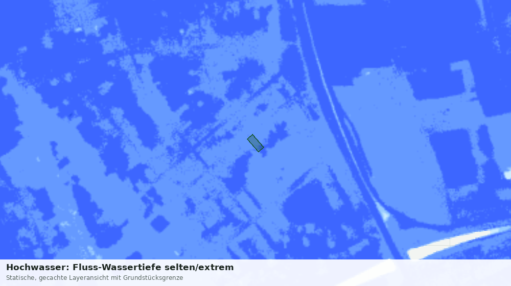 Statische Kartenansicht: Hochwasser: Fluss-Wassertiefe selten/extrem