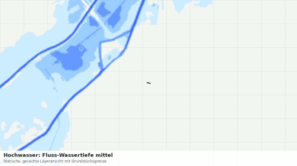 Statische Kartenansicht: Hochwasser: Fluss-Wassertiefe mittel