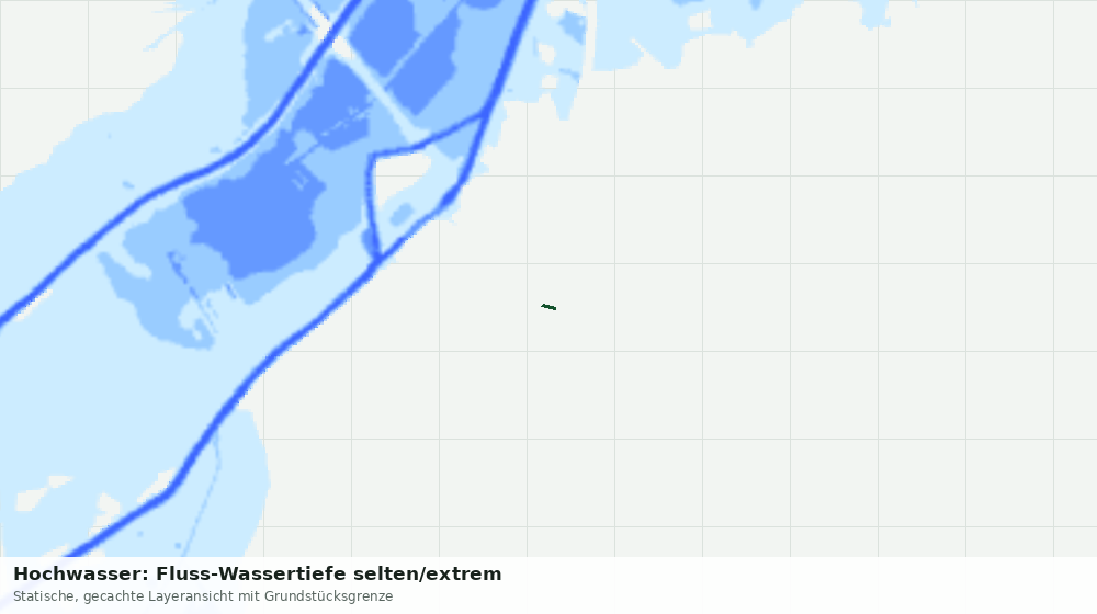 Statische Kartenansicht: Hochwasser: Fluss-Wassertiefe selten/extrem
