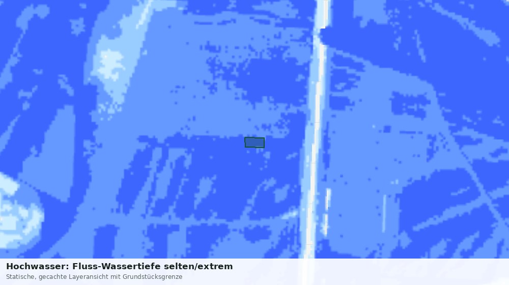 Statische Kartenansicht: Hochwasser: Fluss-Wassertiefe selten/extrem
