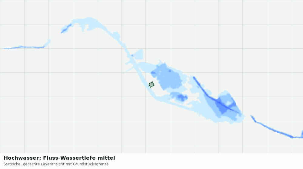 Statische Kartenansicht: Hochwasser: Fluss-Wassertiefe mittel