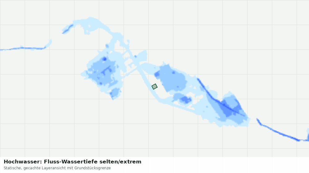 Statische Kartenansicht: Hochwasser: Fluss-Wassertiefe selten/extrem