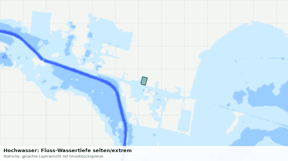 Statische Kartenansicht: Hochwasser: Fluss-Wassertiefe selten/extrem