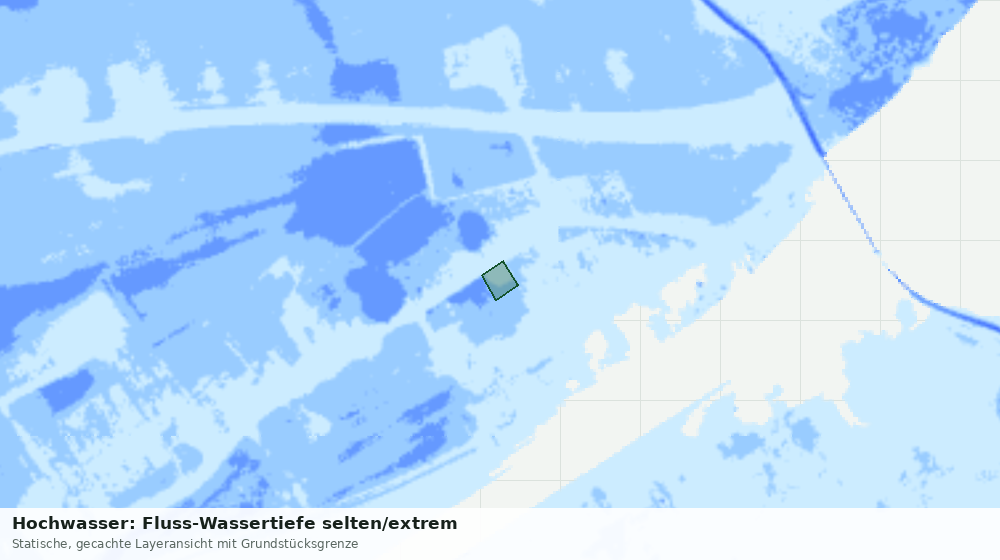 Statische Kartenansicht: Hochwasser: Fluss-Wassertiefe selten/extrem