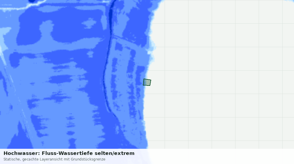 Statische Kartenansicht: Hochwasser: Fluss-Wassertiefe selten/extrem