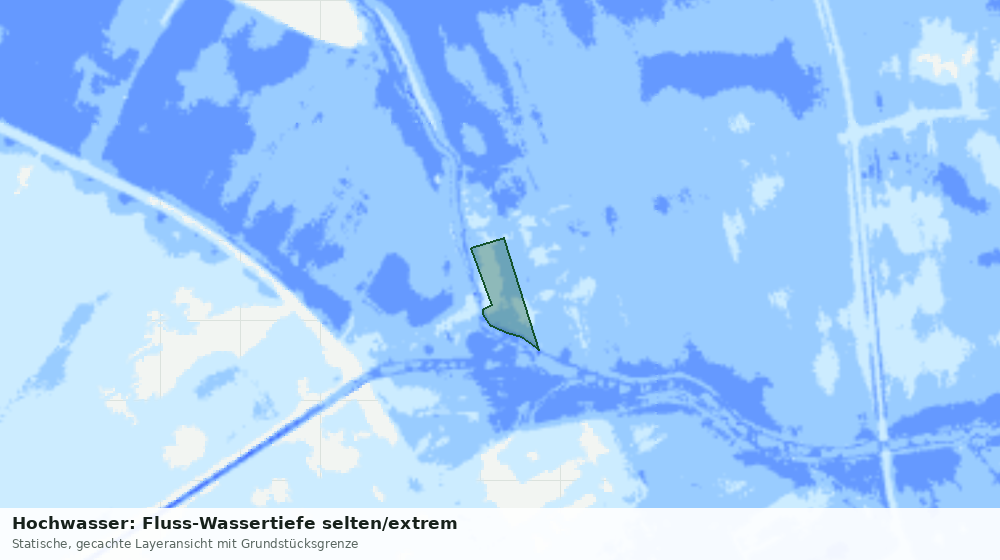 Statische Kartenansicht: Hochwasser: Fluss-Wassertiefe selten/extrem