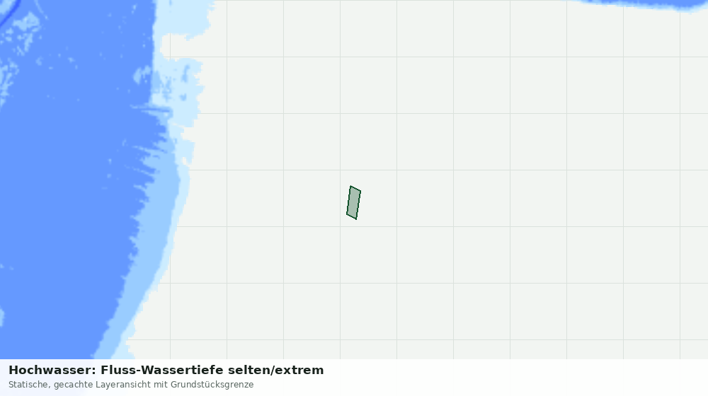 Statische Kartenansicht: Hochwasser: Fluss-Wassertiefe selten/extrem