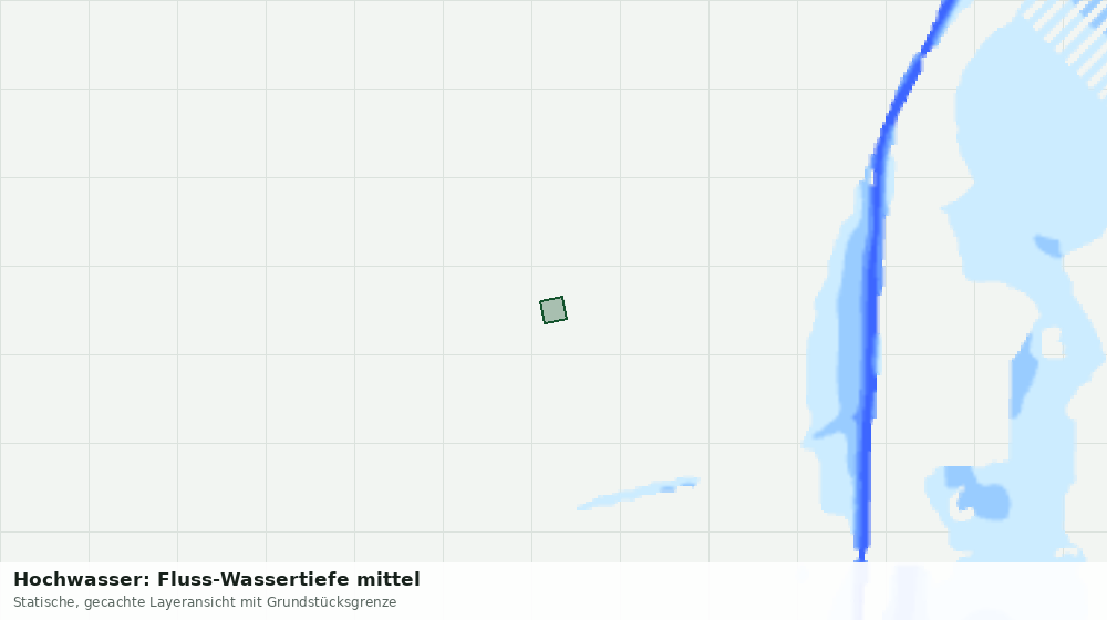 Statische Kartenansicht: Hochwasser: Fluss-Wassertiefe mittel