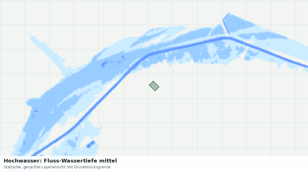 Statische Kartenansicht: Hochwasser: Fluss-Wassertiefe mittel