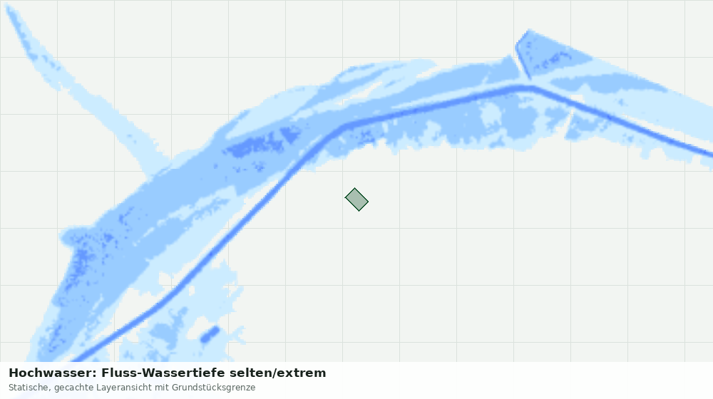 Statische Kartenansicht: Hochwasser: Fluss-Wassertiefe selten/extrem