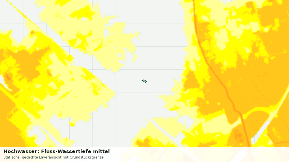 Statische Kartenansicht: Hochwasser: Fluss-Wassertiefe mittel
