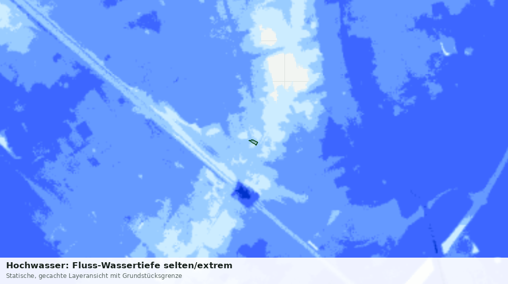 Statische Kartenansicht: Hochwasser: Fluss-Wassertiefe selten/extrem