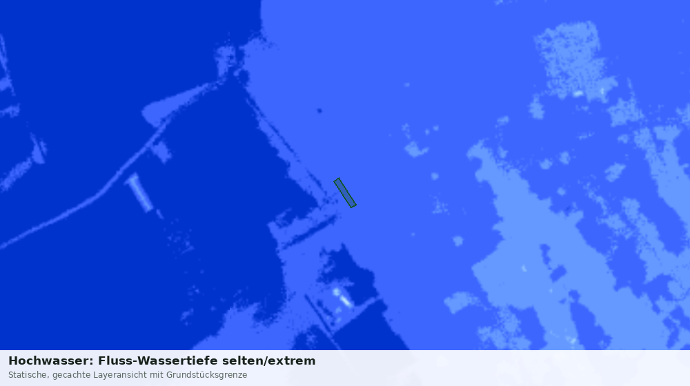 Statische Kartenansicht: Hochwasser: Fluss-Wassertiefe selten/extrem