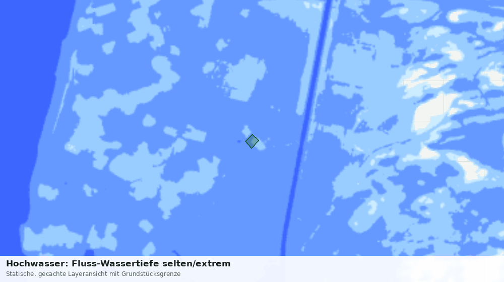 Statische Kartenansicht: Hochwasser: Fluss-Wassertiefe selten/extrem