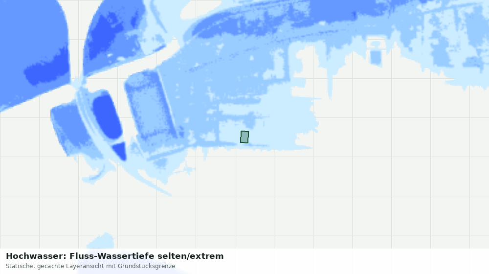 Statische Kartenansicht: Hochwasser: Fluss-Wassertiefe selten/extrem